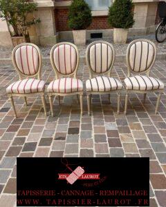 tapissier exemple rénovation de chaise 95