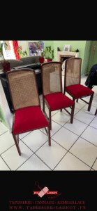 Réfection et restauration de chaises – Yvelines, Val-d’Oise, Hauts-de-Seine 21 Restauration velours et cannage a chaumont en vexin 95 1