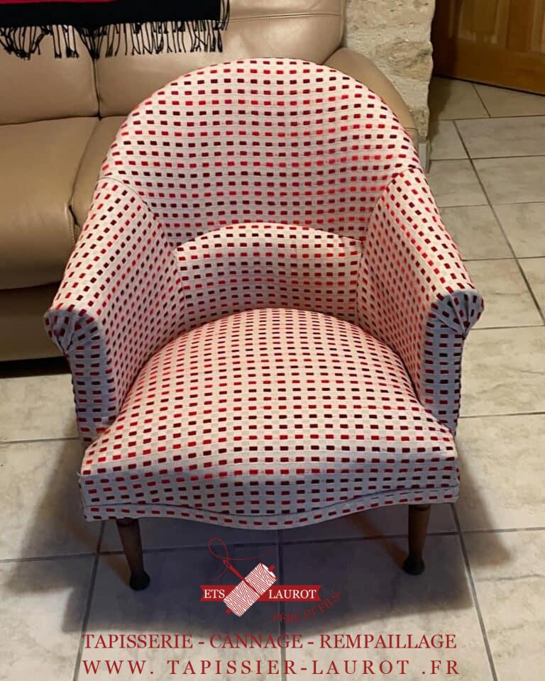 Réfection fauteuil crapaud Osny 95 val d’Oise #tapissier #osny #valdoise #fauteuil #artisan