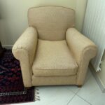 Fauteuil Bridge années 50 3 Réfection complète fauteuil Tissus fournis par nos soins 13468 Cadix - 44 ocre Saint nom la bretèche 78860 Yvelines